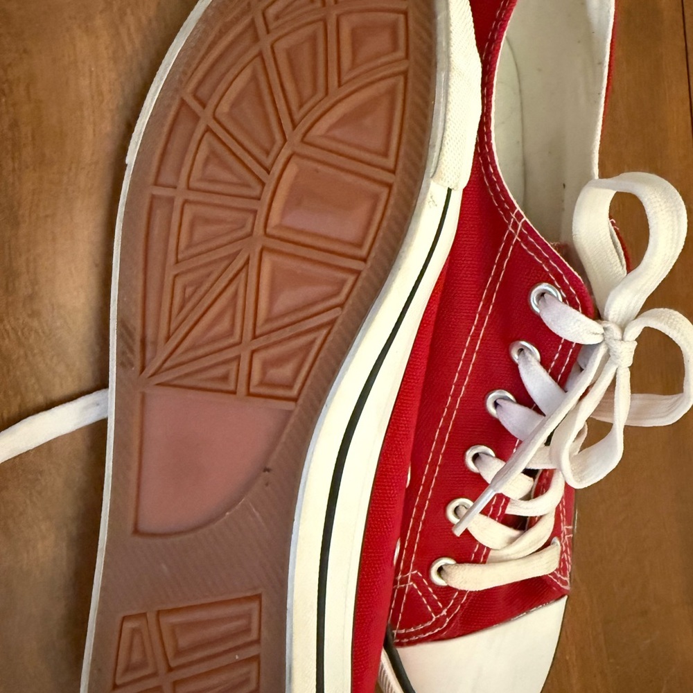 Classic Red Canvas Kids Sneakers